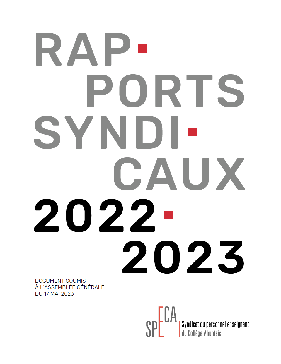 Icône des rapports syndicaux 2022-23