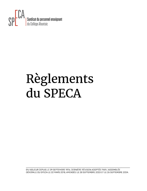 Rapports syndicaux 2020-2021 – SPECA