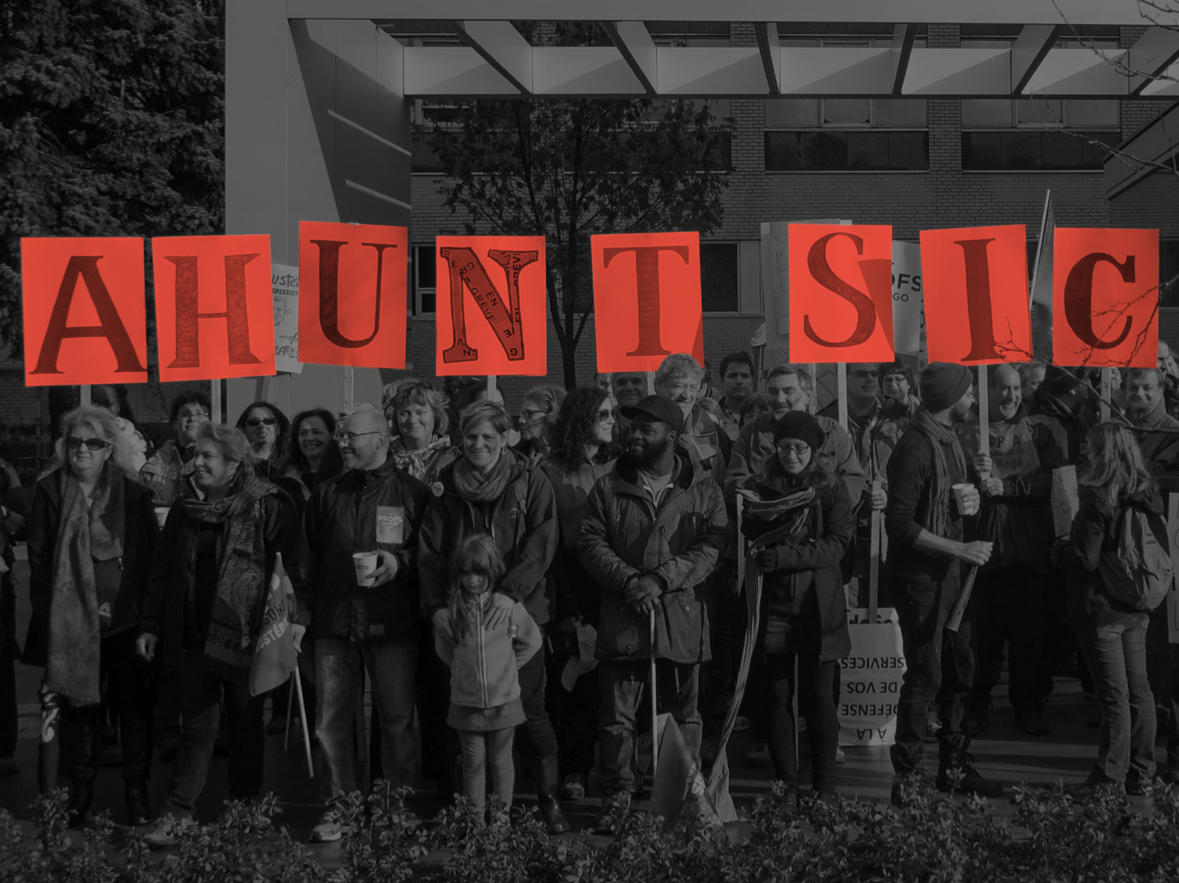 Piquetage du SPECA devant le Collège Ahuntsic lors de la grève du 29 octobre 2015